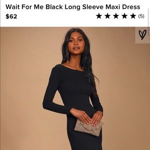 Wait for Me Long Black Maxi Dress Lulus